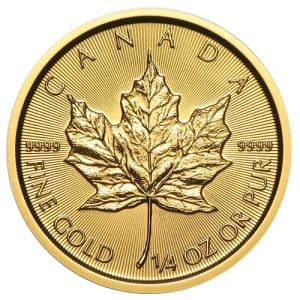 Imagen del producto1/4 oz Gold Maple Leaf, backdated