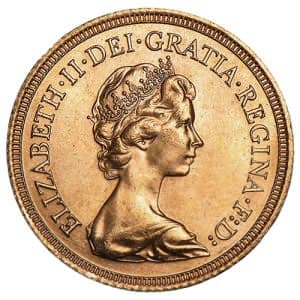 Imagen del producto1 Pound Gold Sovereign, Elizabeth II Tiara