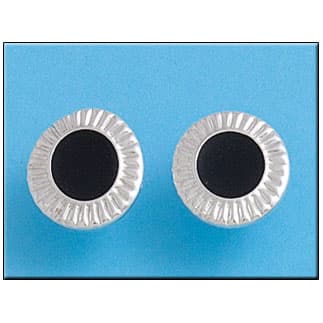 Imagen del productoPENDIENTE PLATA 925MM CIRCULO NEGRO - 15MM