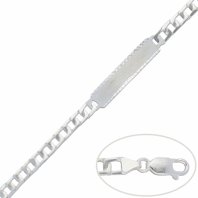 Imagen del productoPULSERA CON PLACA PLATA 925MM - 6.50MM 