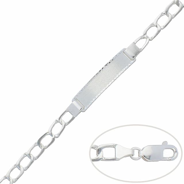 Imagen del productoPULSERA CON PLACA PLATA 925MM - 6.50MM