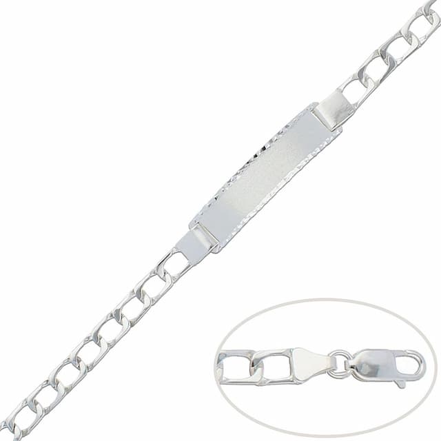 Imagen del productoPULSERA CON PLACA PLATA 925MM - 6MM