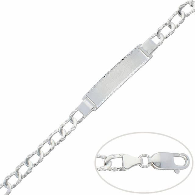 Imagen del productoPULSERA CON PLACA PLATA 925MM - 6.50MM