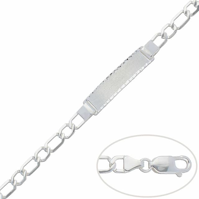 Imagen del productoPULSERA CON PLACA PLATA 925MM - 6.50MM