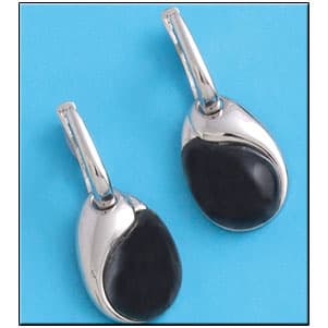 Imagen del productoPENDIENTES PLATA 925MM OJO DE AGUILA NEGRO