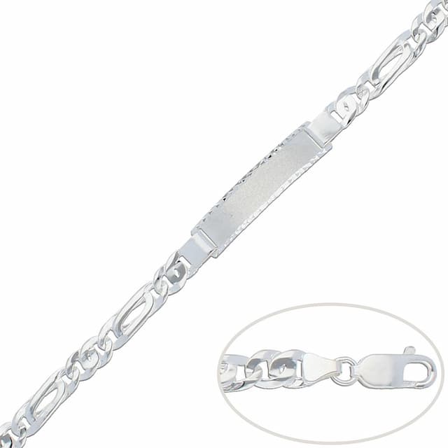 Imagen del productoPULSERA CON PLACA PLATA 925MM - 7MM