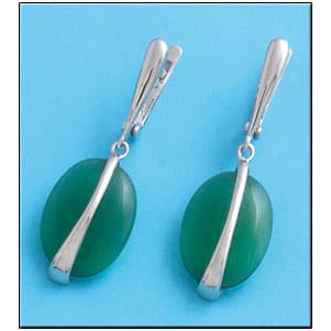 Imagen del productoPENDIENTES PLATA 925MM OJO DE GATO VERDE