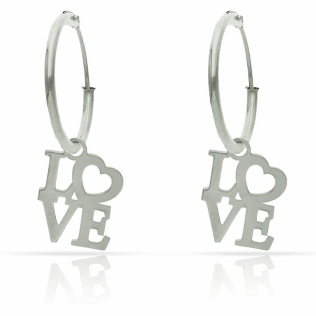Imagen del productoAROS PLATA 925MM LOVE - 12MM