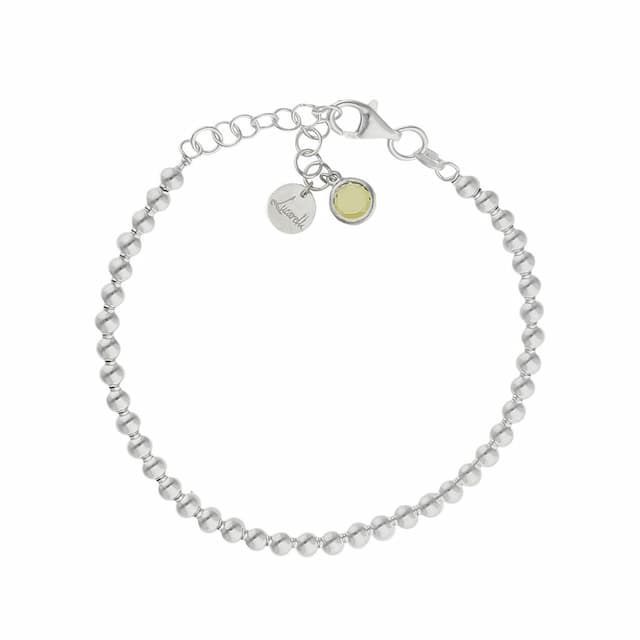 Imagen del productoPULSERA MI HISTORIA PLATA 925MM BOLAS - VERDE