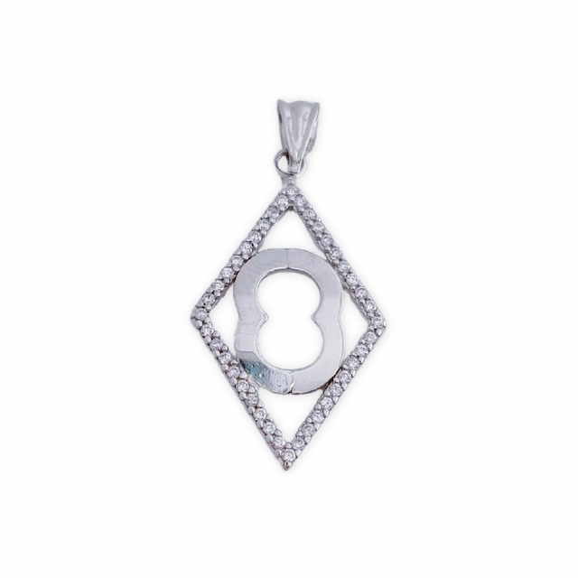 Imagen del productoCOLGANTE PLATA 925MM ROMBO CIRCONITAS