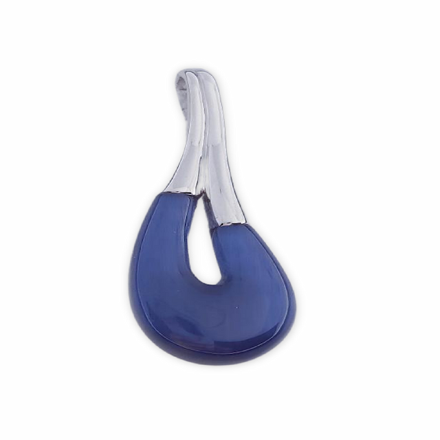 Imagen del productoCOLGANTE PLATA 925MM OJO DE GATO AZUL