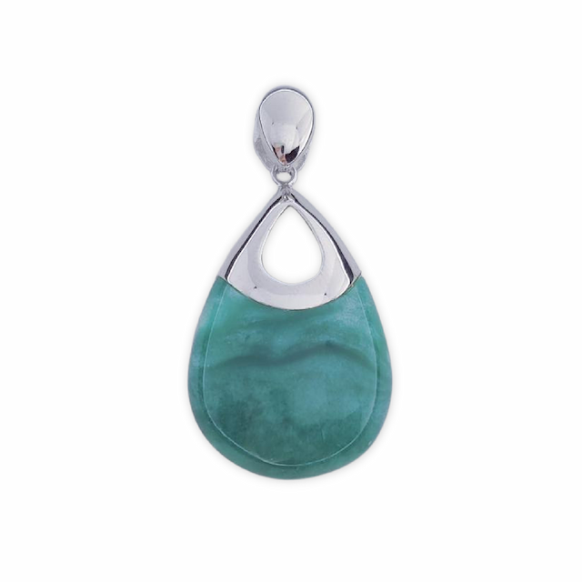 Imagen del producto COLGANTE PLATA 925MM RESINA VERDE
