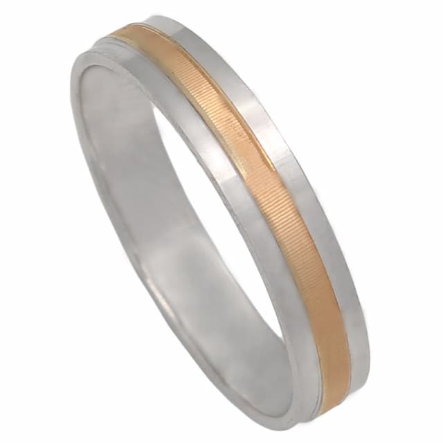 Imagen del productoALIANZA ORO ROSA - ORO BLANCO 18 KL - 4MM