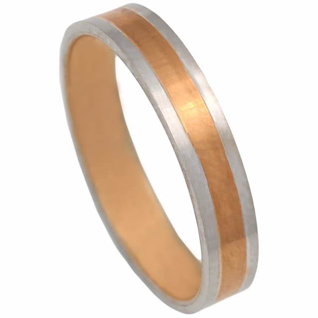 Imagen del productoALIANZA ORO ROSA - ORO BLANCO 18KL - 4MM