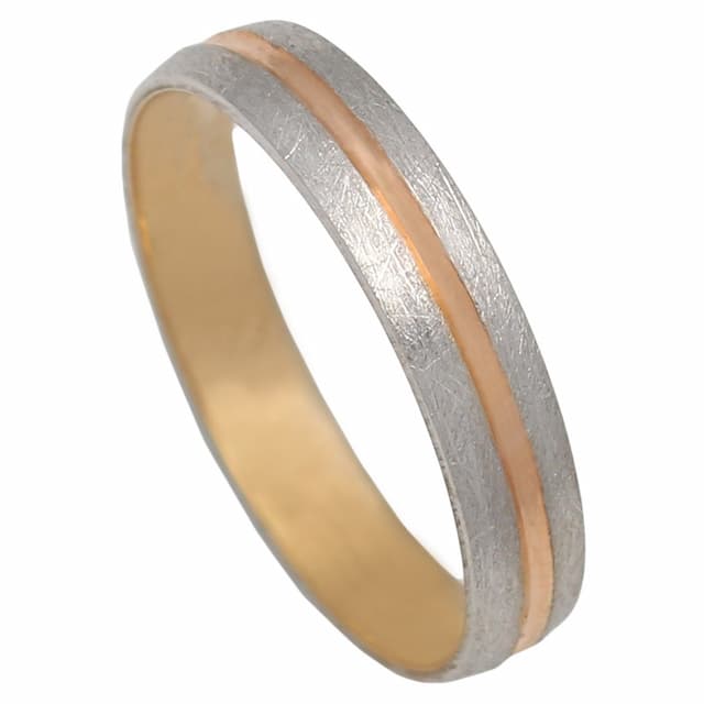 Imagen del productoALIANZA ORO ROSA - ORO BLANCO 18KL - 4MM
