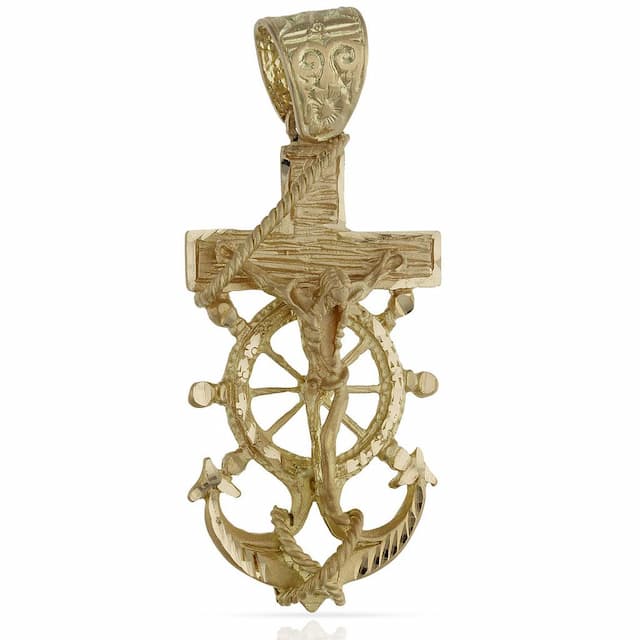 Imagen del productoCRUZ ORO 18KL MARINERA CRISTO-27X52MM
