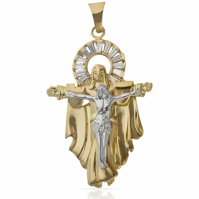 Imagen del producto CRUZ ORO 18KL CRISTO Y BAGUETTES