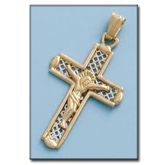 Imagen del producto CRUZ EN ORO DE 18KL CON CRISTO - 27X43MM