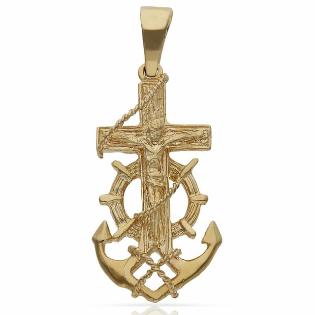 Imagen del productoCRUZ ORO 18KL MARINERA CRISTO-18X35MM