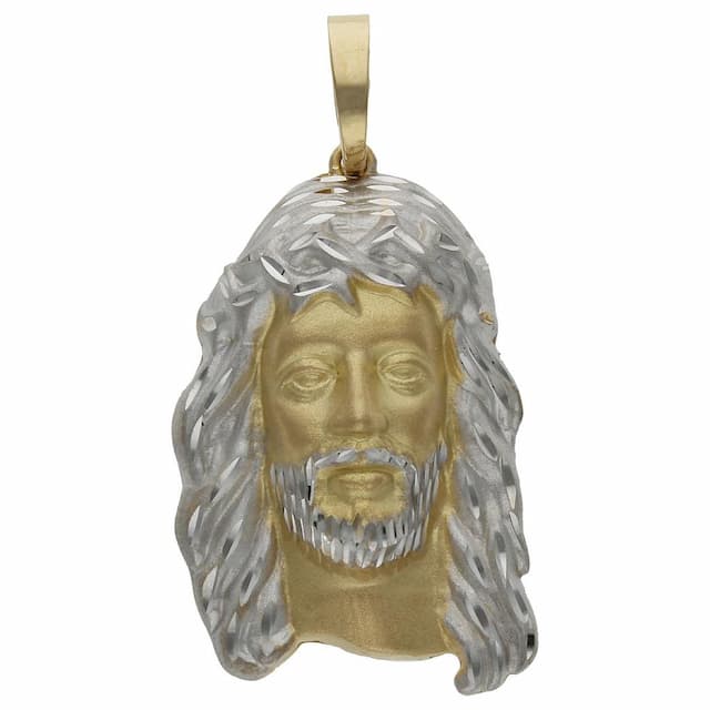 Imagen del productoCABEZA ORO 18KL CRISTO BICOLOR - 19x33MM