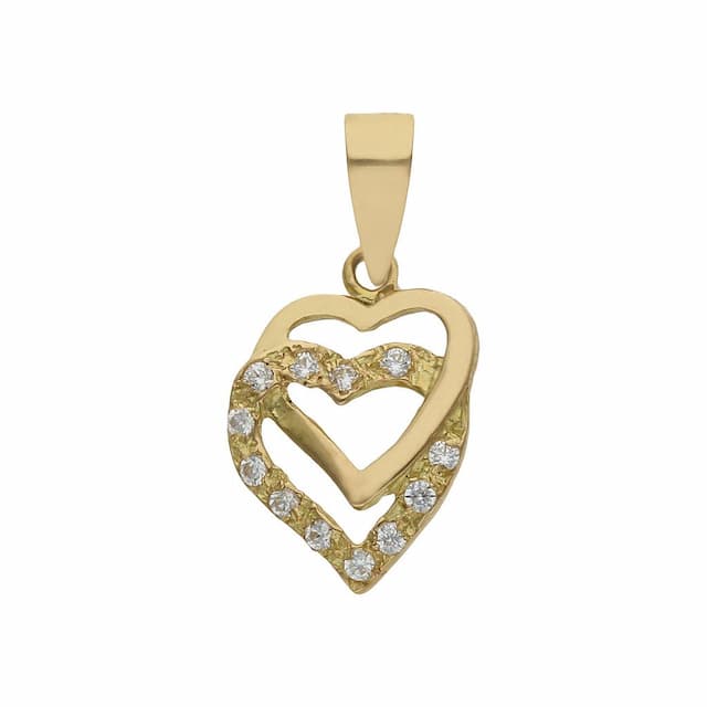 Imagen del productoCOLGANTE ORO 18KL CORAZONES ENTRELAZADOS