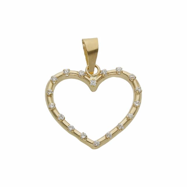 Imagen del productoCOLGANTE ORO 18KL CORAZON CIRCONITAS - 14x14MM