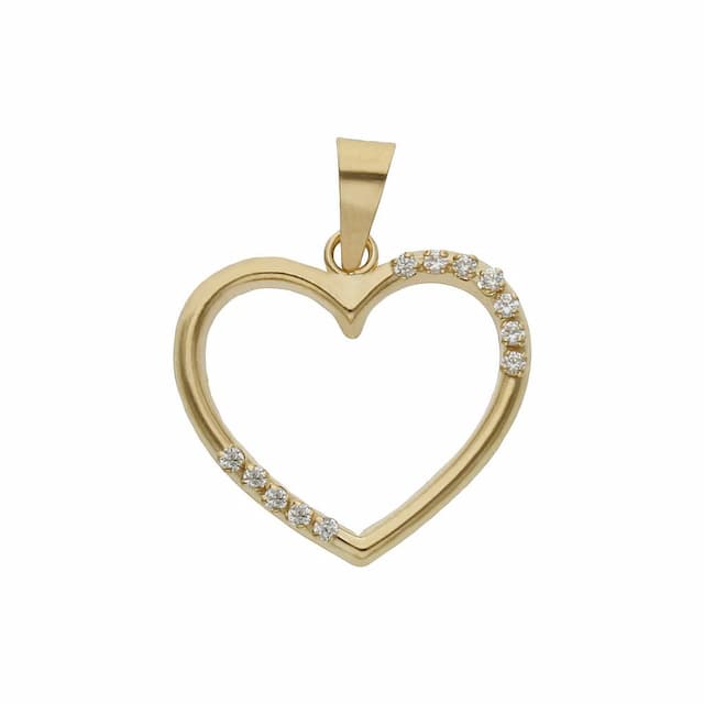 Imagen del productoCOLGANTE ORO 18KL CORAZON CIRCONITAS - 15x14MM