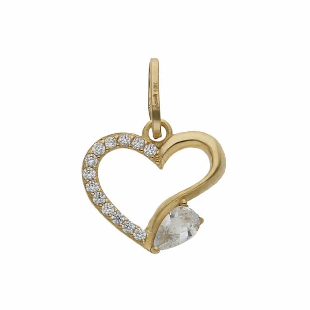Imagen del producto COLGANTE ORO 18KL CORAZON CIRCONITAS - 13x13MM