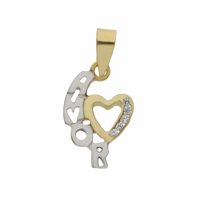 Imagen del productoCOLGANTE ORO 18KL AMOR + CORAZON