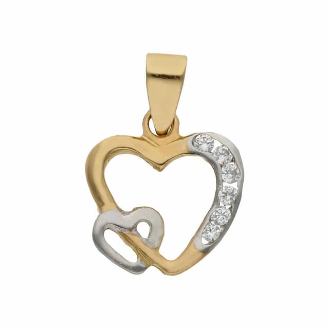 Imagen del productoCOLGANTE ORO 18KL CORAZONES ENTRELAZADOS
