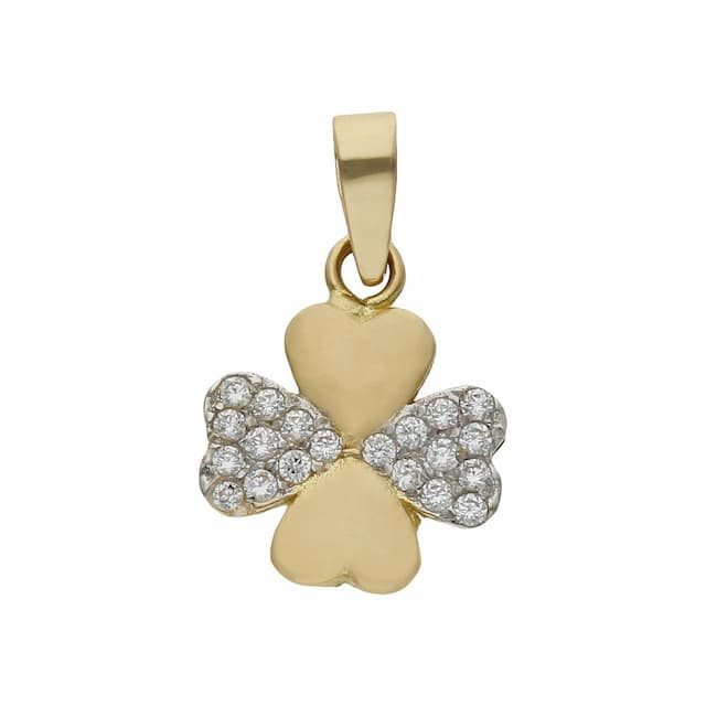 Imagen del productoCOLGANTE ORO 18KL TREBOL CORAZONES