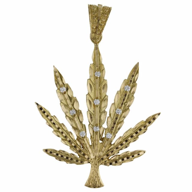 Imagen del productoCOLGANTE ORO 18KL HOJA MARIHUANA
