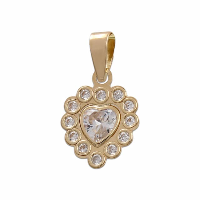 Imagen del productoCOLGANTE ORO 18KL CORAZON CIRCONITAS