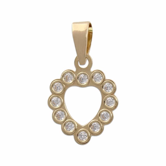 Imagen del productoCOLGANTE ORO 18KL CIRCONITAS CORAZON