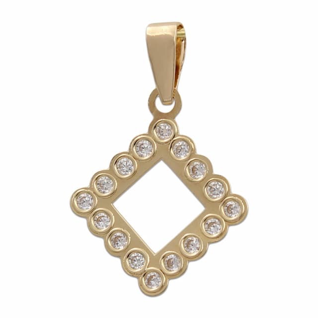 Imagen del productoCOLGANTE ORO 18KL CIRCONITAS 14X14MM