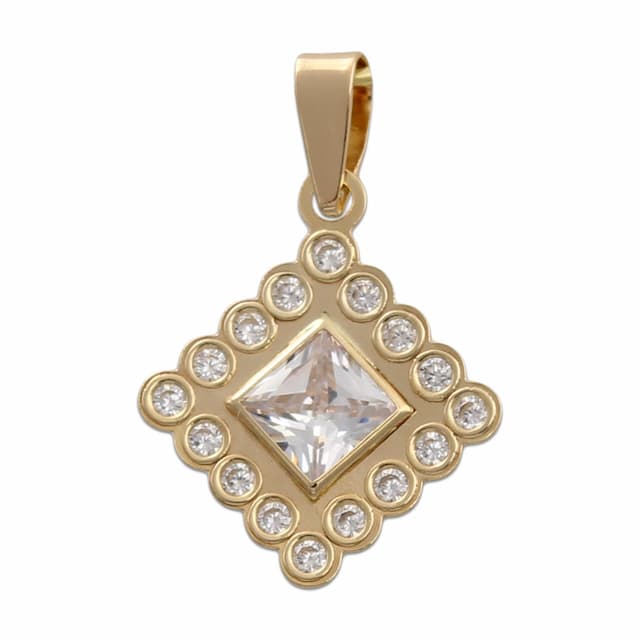 Imagen del productoCOLGANTE ORO 18KL CIRCONITAS 14X14MM