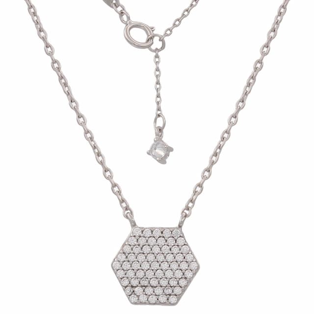 Imagen del productoGARGANTILLA ORO BLANCO 18KL HEXAGONO