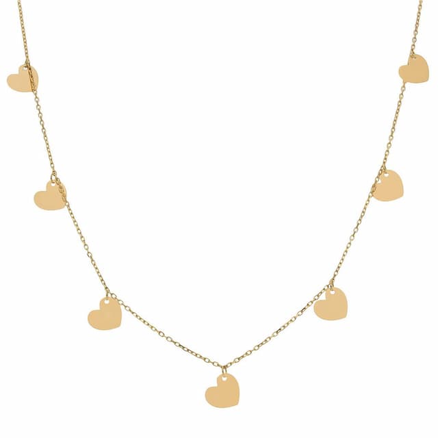 Imagen del productoGARGANTILLA ORO 18KL CHARMS CORAZONES