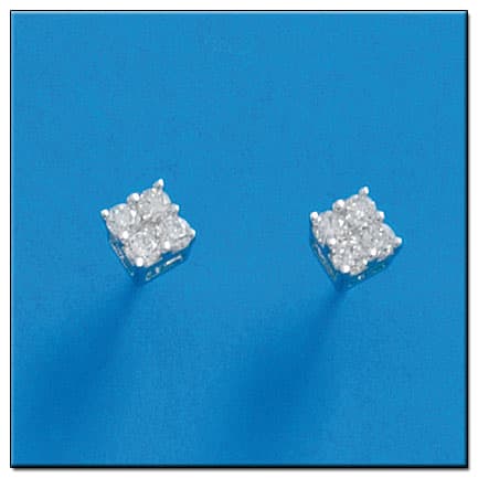 Imagen del productoPENDIENTES ORO BLANCO 18KL DIAMANTES