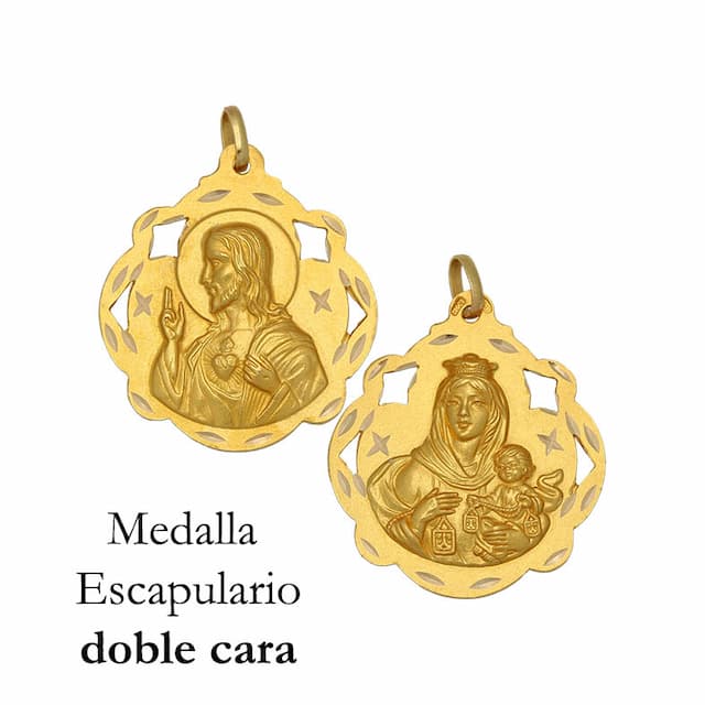 Imagen del productoMEDALLA ORO 18KL ESCAPULARIO - 20x23MM
