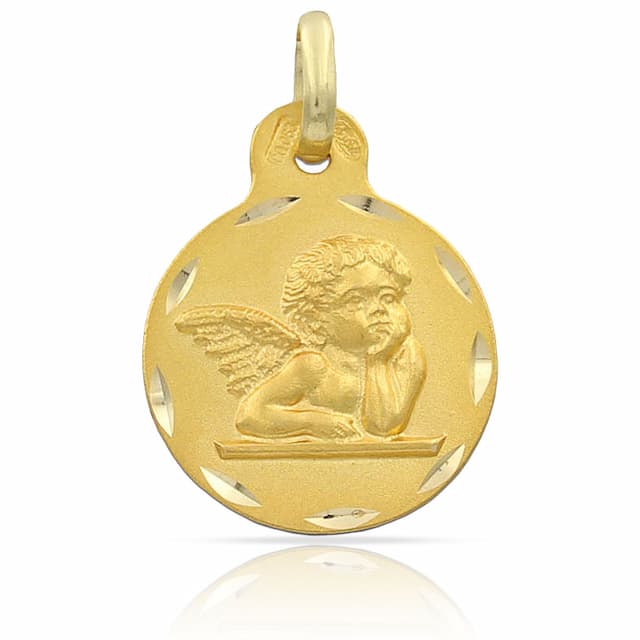 Imagen del productoMEDALLA ORO 18KL ANGEL DE LA GUARDA - 15MM
