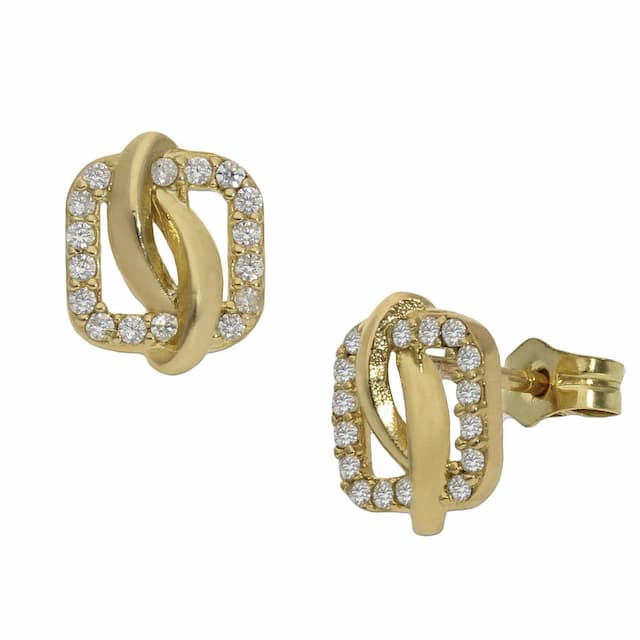 Imagen del productoPENDIENTES ORO 18KL CIRCONITAS - 9X9MM