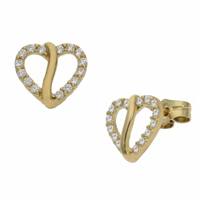 Imagen del productoPENDIENTES ORO 18KL CORAZON CIRCONITAS
