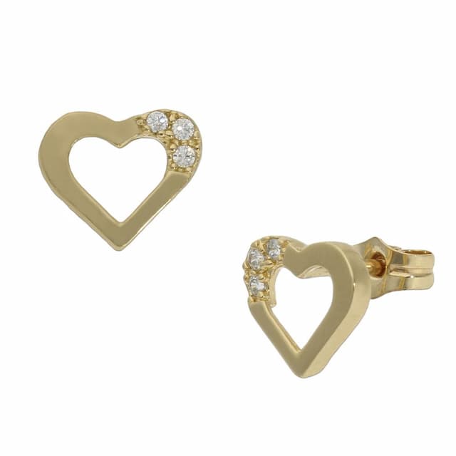 Imagen del productoPENDIENTES ORO 18KL CORAZONES CIRCONITAS