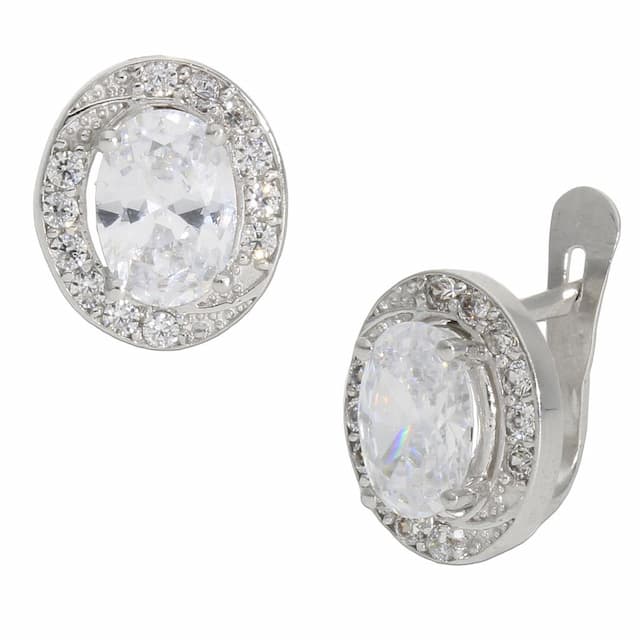 Imagen del productoPENDIENTES ORO BLANCO 18KL CIRCONITAS