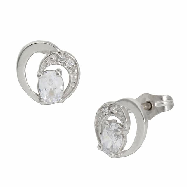 Imagen del productoPENDIENTES ORO BLANCO 18KL CIRCONITAS