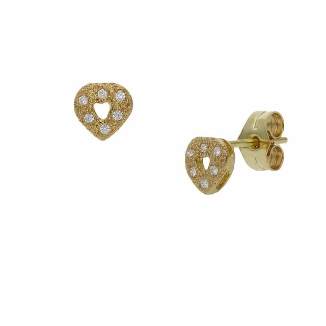 Imagen del productoPENDIENTES ORO 18KL CORAZON CIRCONITAS - 6MM