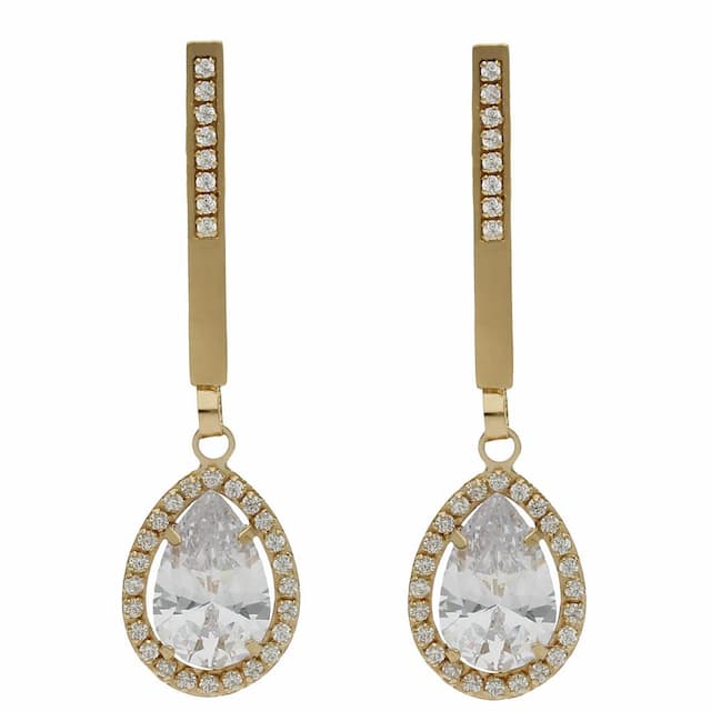 Imagen del productoPENDIENTES ORO 18KL CIRCONITAS - 9x35MM