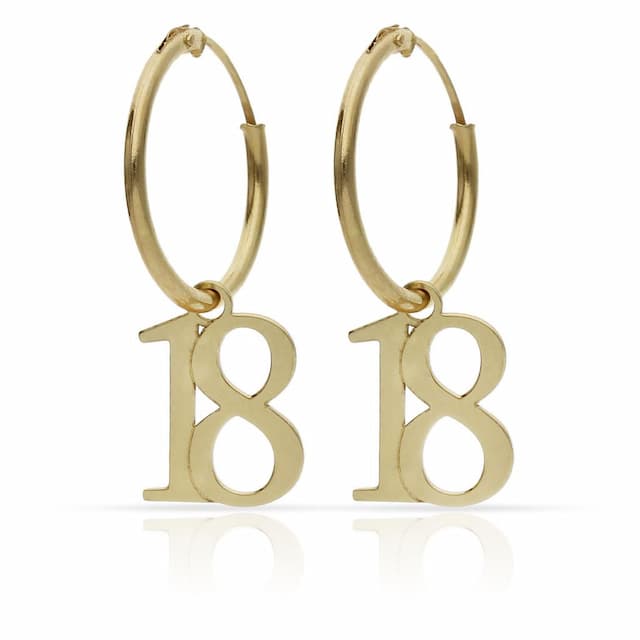 Imagen del productoAROS ORO 18KL NUMEROS