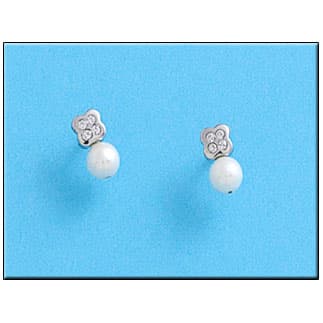 Imagen del productoPENDIENTES ORO BLANCO 18KL PERLA